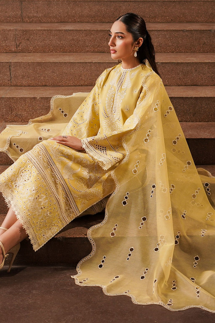 Afrozeh | Chikankari Lawn 24 | Canary - Pakistani Clothes - Hoorain Designer Wear