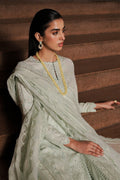 Afrozeh | Chikankari Lawn 24 | Celadon - Pakistani Clothes - Hoorain Designer Wear