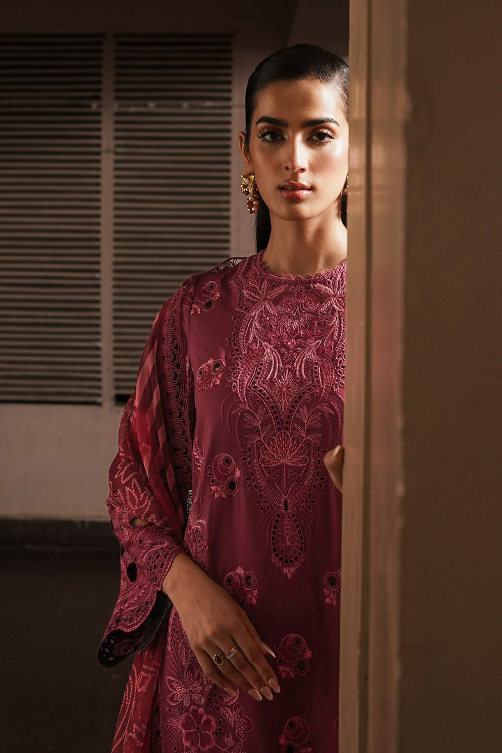 Afrozeh | Chikankari Lawn 24 | Cordovan - Pakistani Clothes - Hoorain Designer Wear