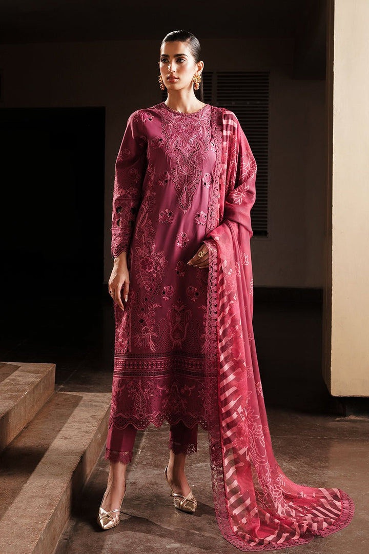 Afrozeh | Chikankari Lawn 24 | Cordovan - Pakistani Clothes - Hoorain Designer Wear