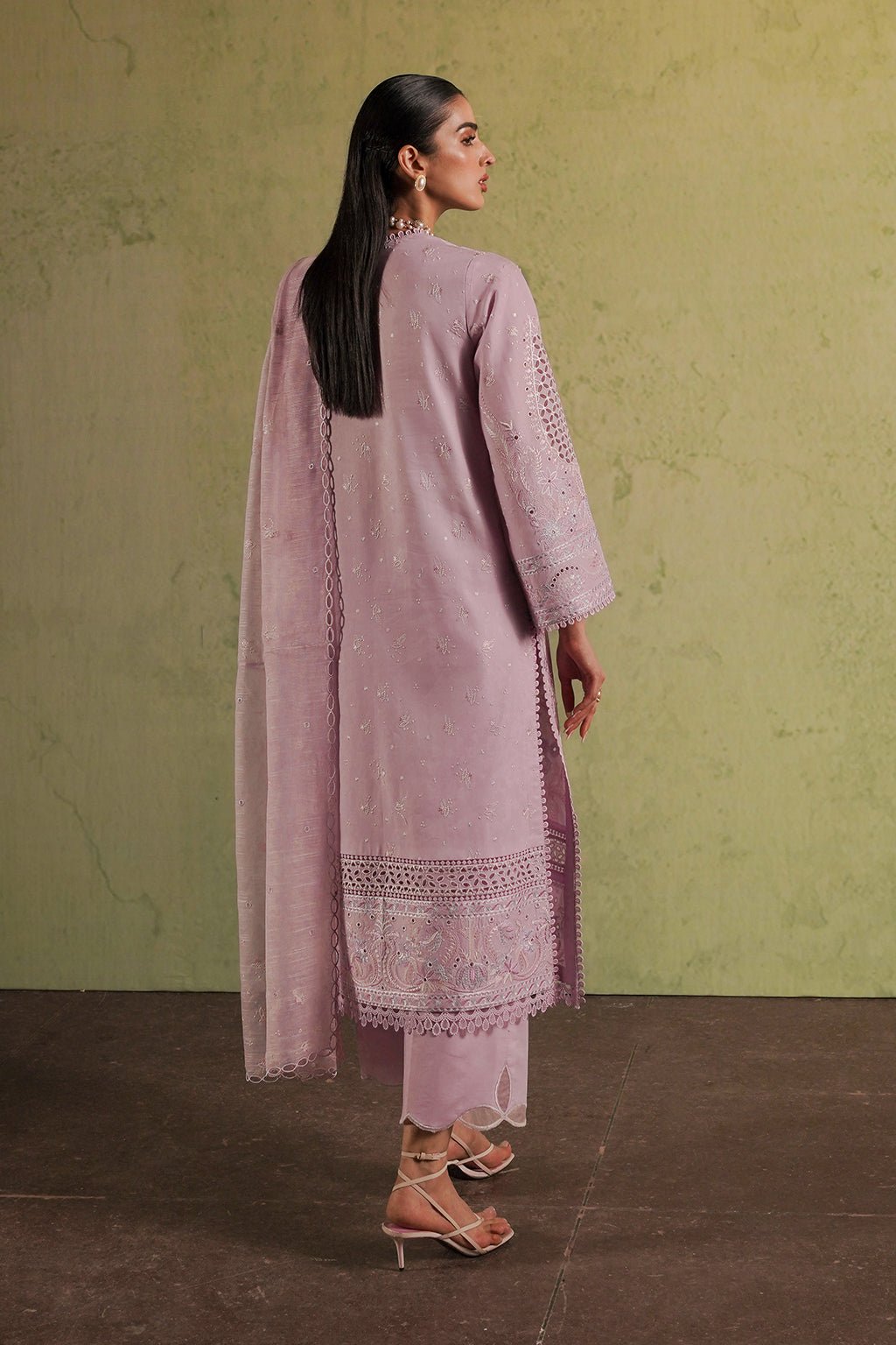 Afrozeh | Chikankari Lawn 24 | Thistle - Pakistani Clothes - Hoorain Designer Wear