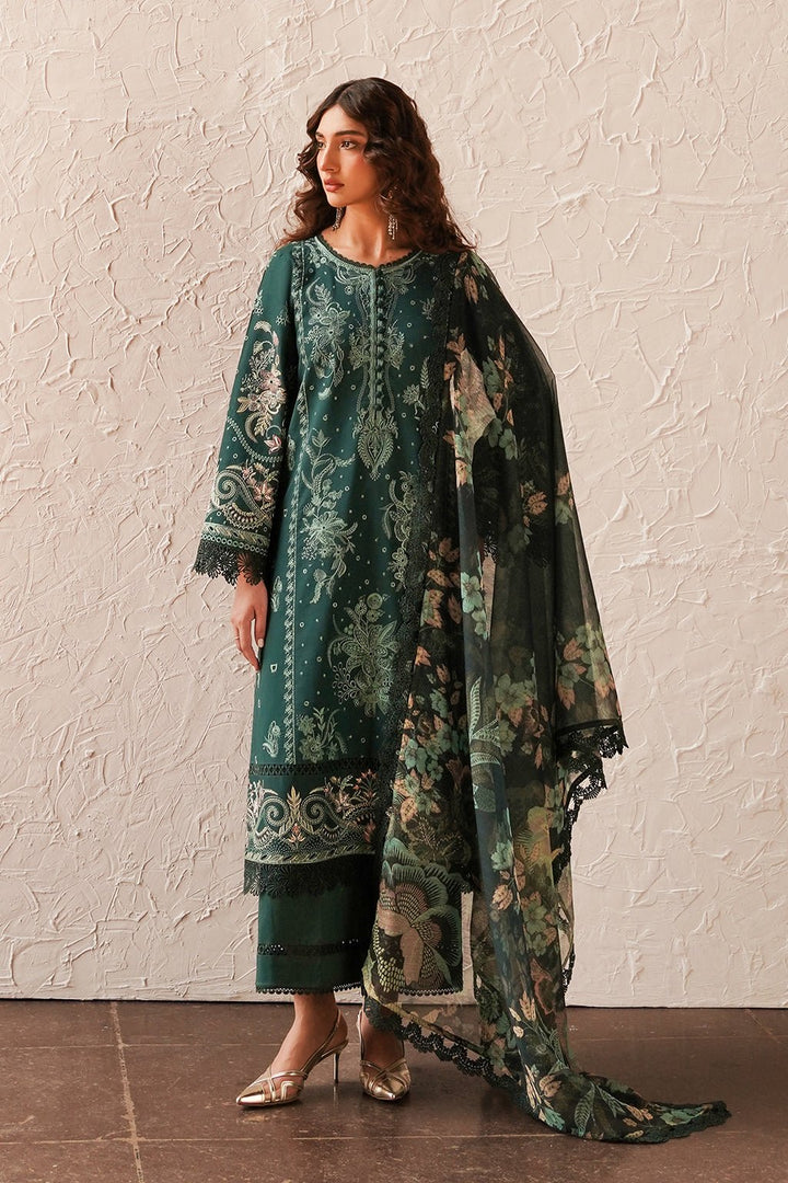 Afrozeh | Chikankari Lawn 24 | Viridian - Pakistani Clothes - Hoorain Designer Wear