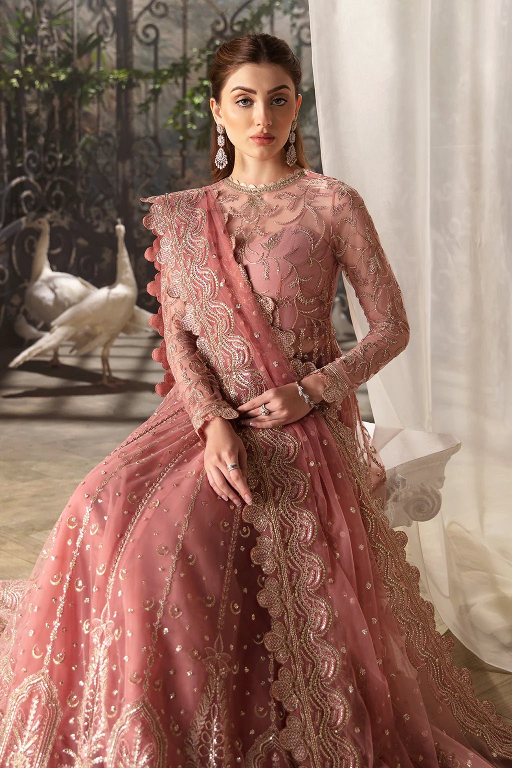 Afrozeh | La Fuchsia 24 | Rosa - Pakistani Clothes - Hoorain Designer Wear