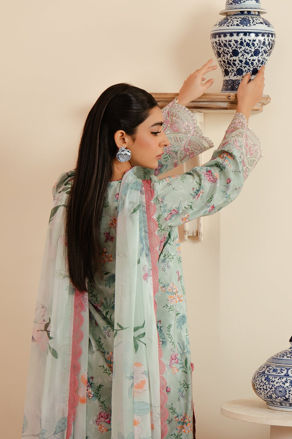 Afrozeh | Malina Lawn Collection| Aruna - Pakistani Clothes - Hoorain Designer Wear