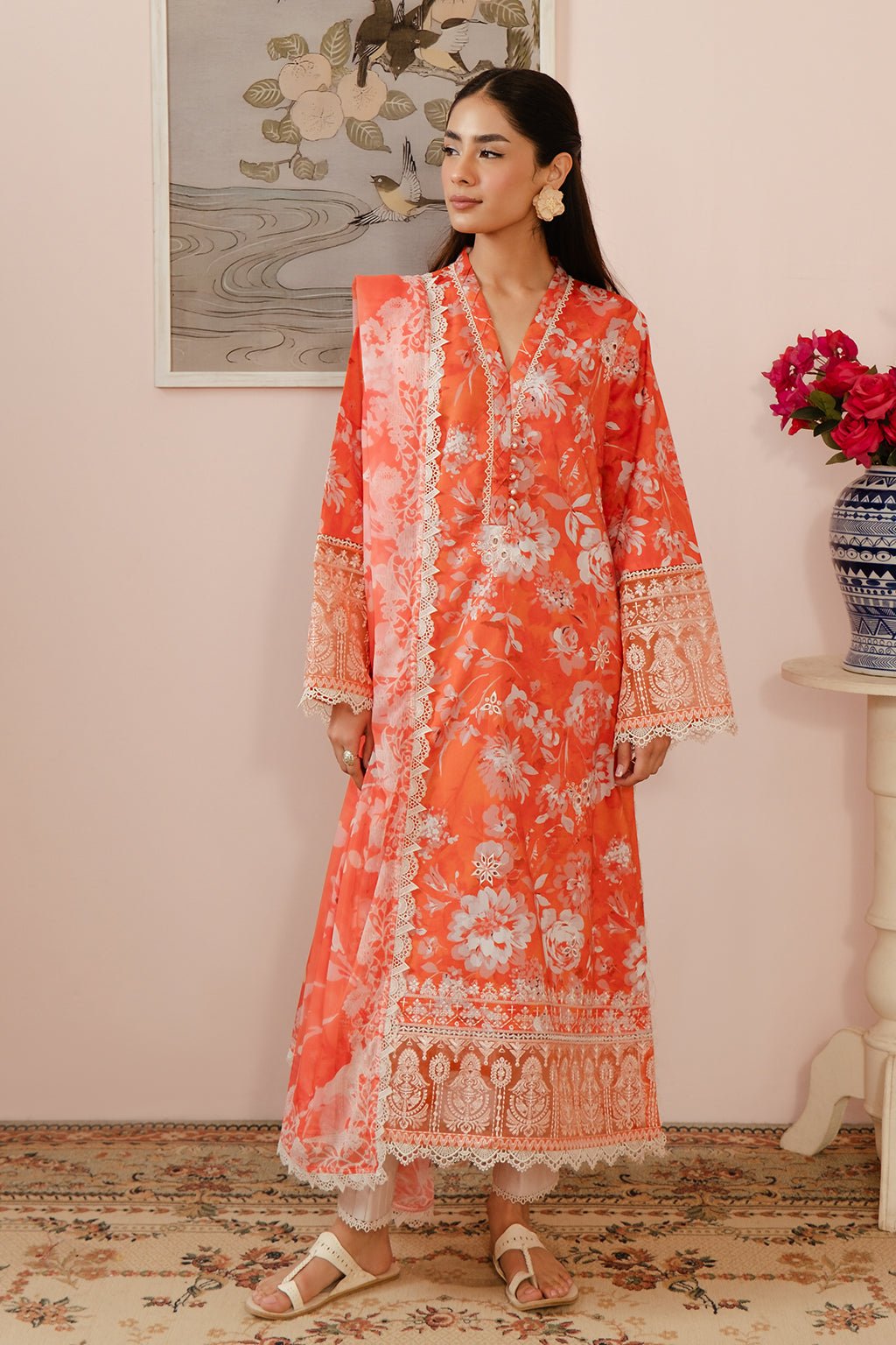 Afrozeh | Malina Lawn Collection| Azlin - Pakistani Clothes - Hoorain Designer Wear