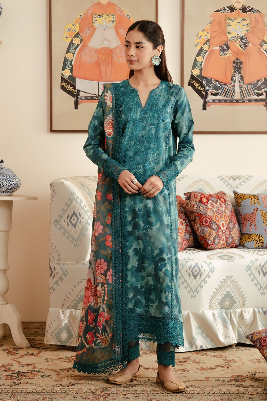 Afrozeh | Malina Lawn Collection| Ceila - Pakistani Clothes - Hoorain Designer Wear