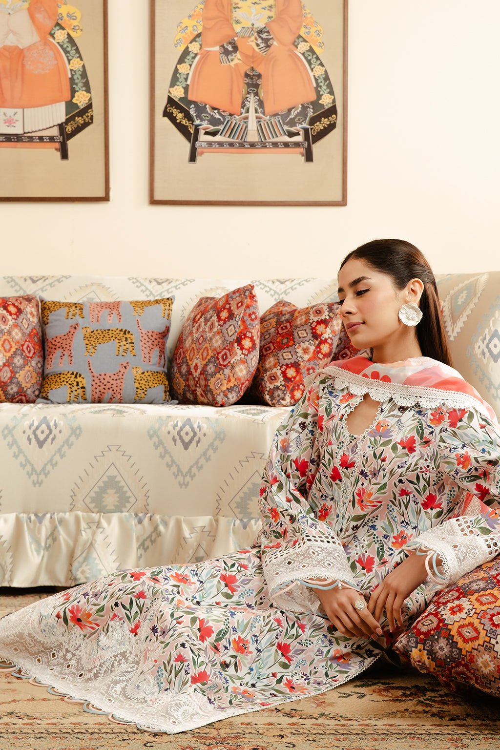 Afrozeh | Malina Lawn Collection| Elira - Pakistani Clothes - Hoorain Designer Wear