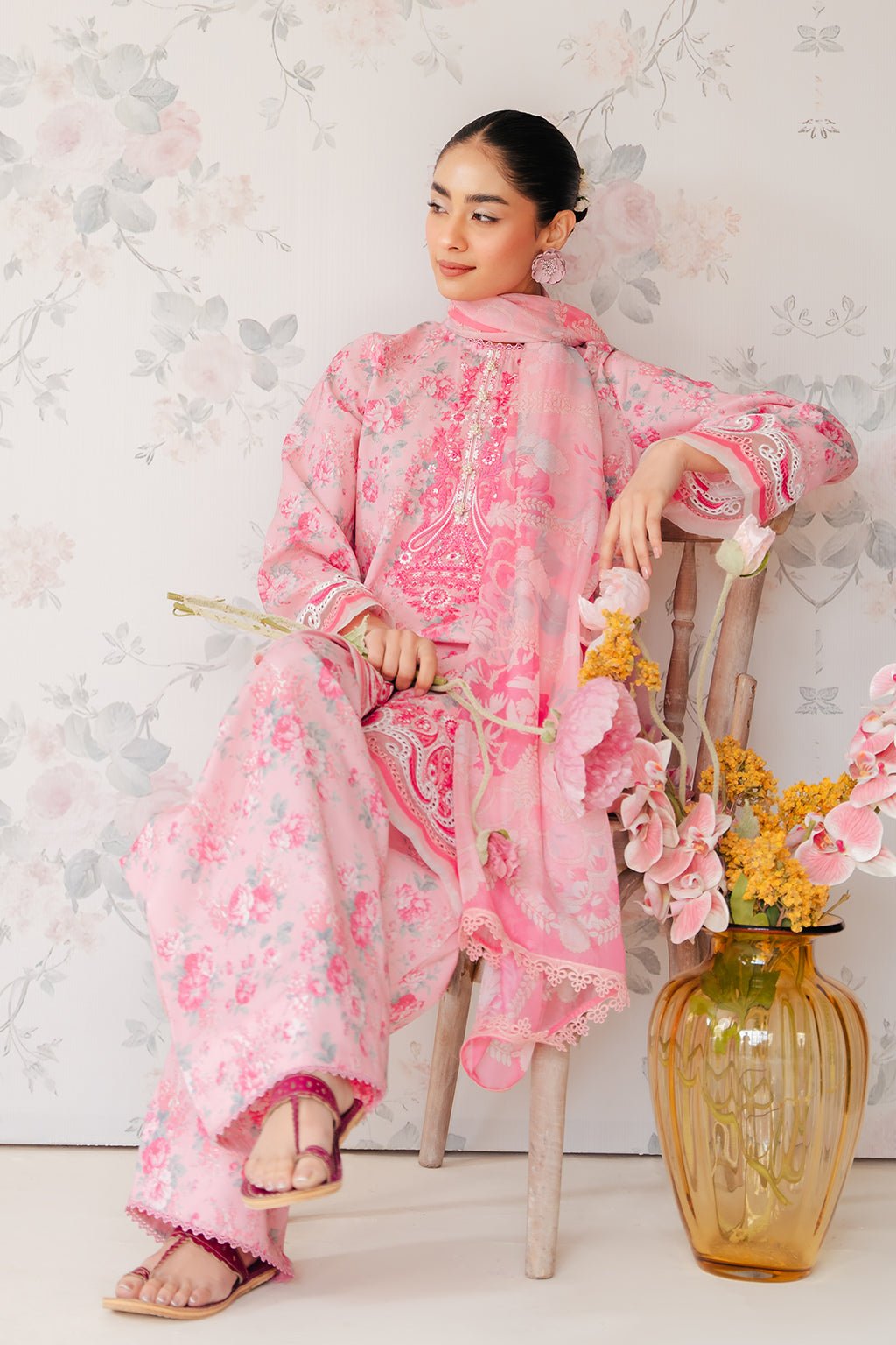 Afrozeh | The Floral Charm | Begonia - Pakistani Clothes - Hoorain Designer Wear