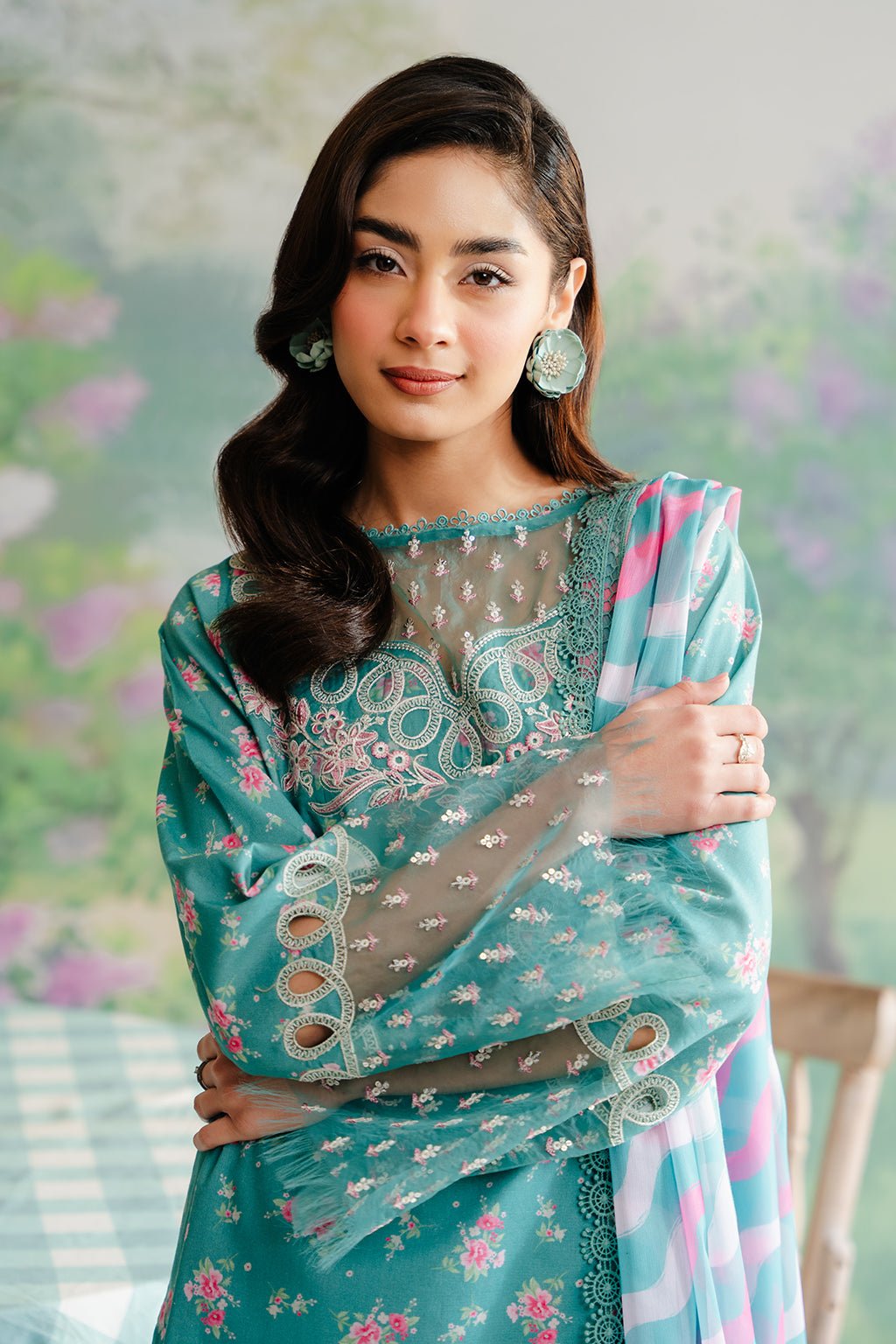 Afrozeh | The Floral Charm | Erasmus - Pakistani Clothes - Hoorain Designer Wear