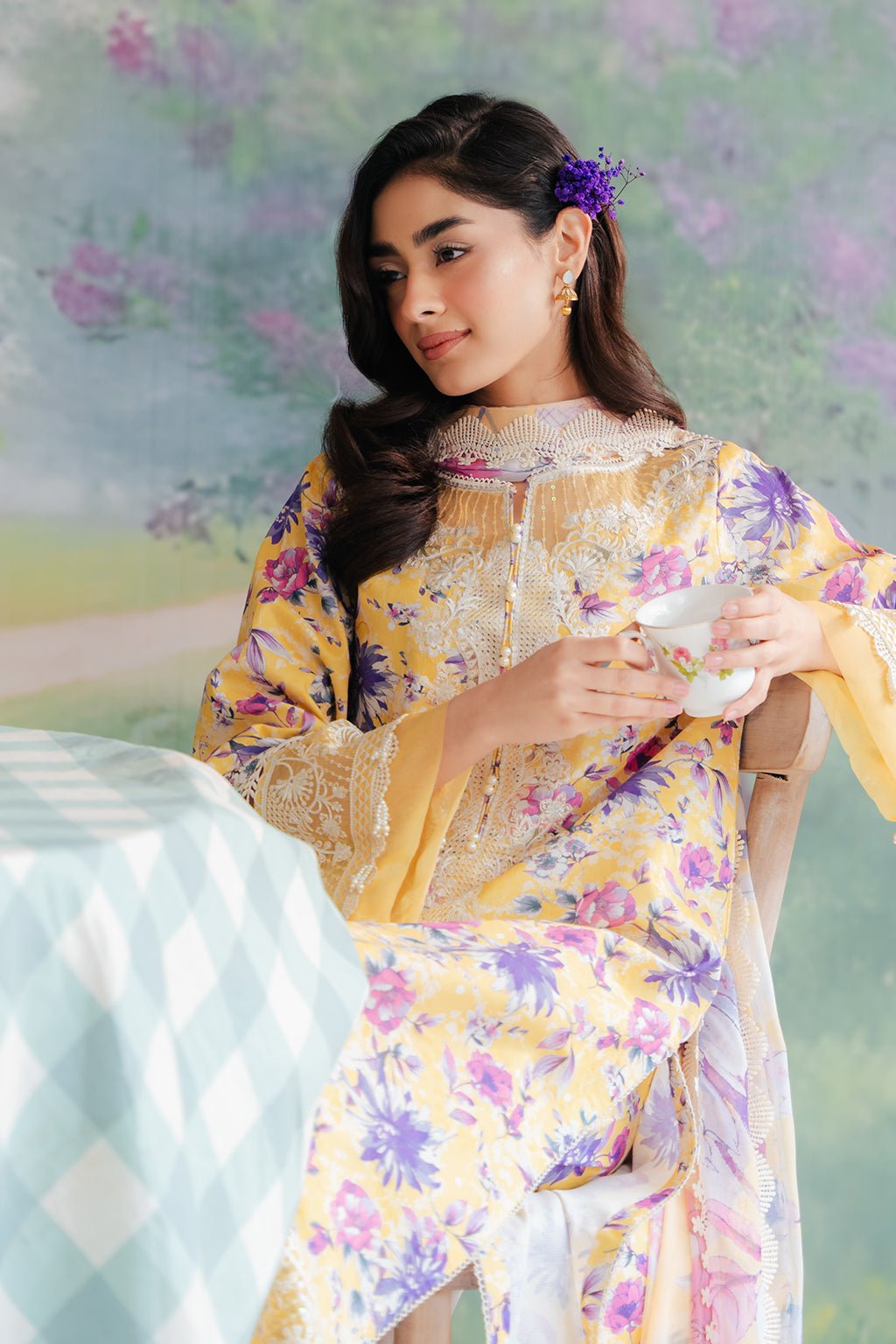 Afrozeh | The Floral Charm | Tuscany - Pakistani Clothes - Hoorain Designer Wear