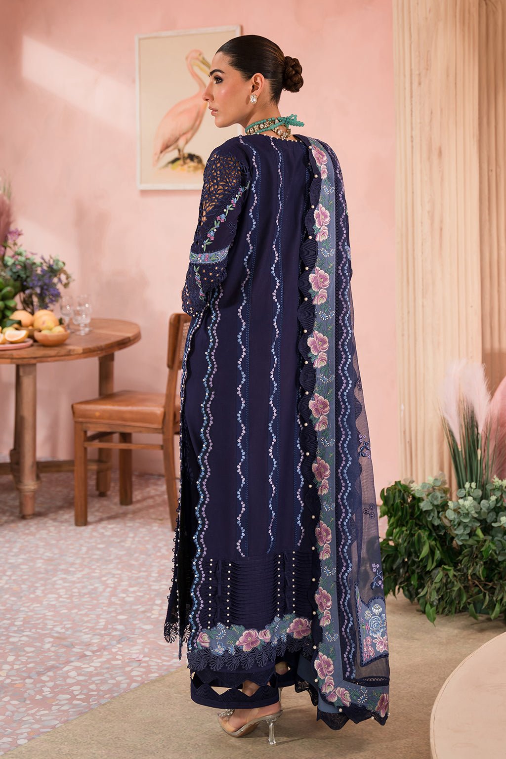 Afrozeh | The Pinted Grden Lawn 24 | Bluebell - Pakistani Clothes - Hoorain Designer Wear