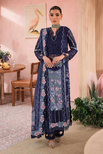 Afrozeh | The Pinted Grden Lawn 24 | Bluebell - Pakistani Clothes - Hoorain Designer Wear