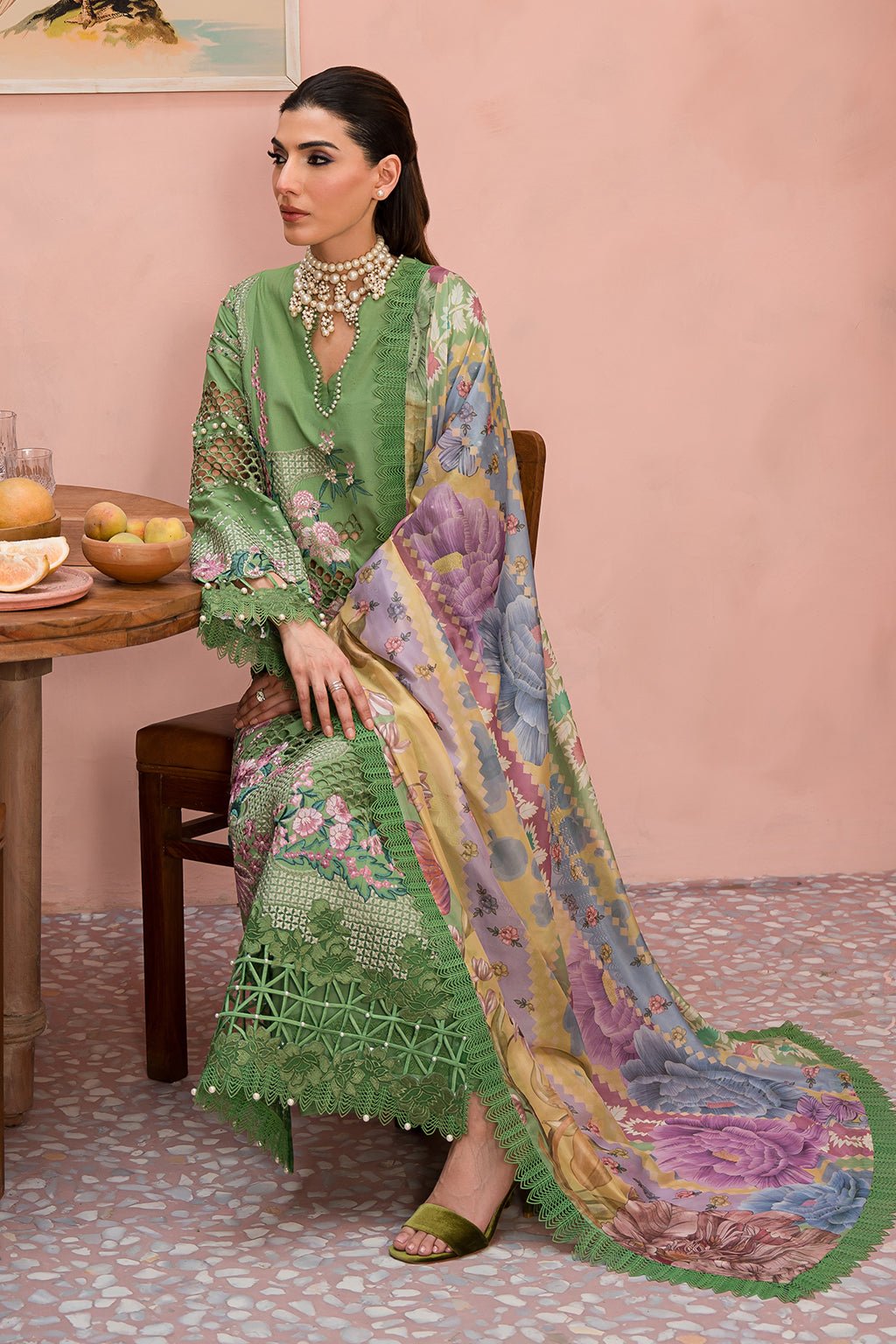 Afrozeh | The Pinted Grden Lawn 24 | Celestial Bouquet - Pakistani Clothes - Hoorain Designer Wear