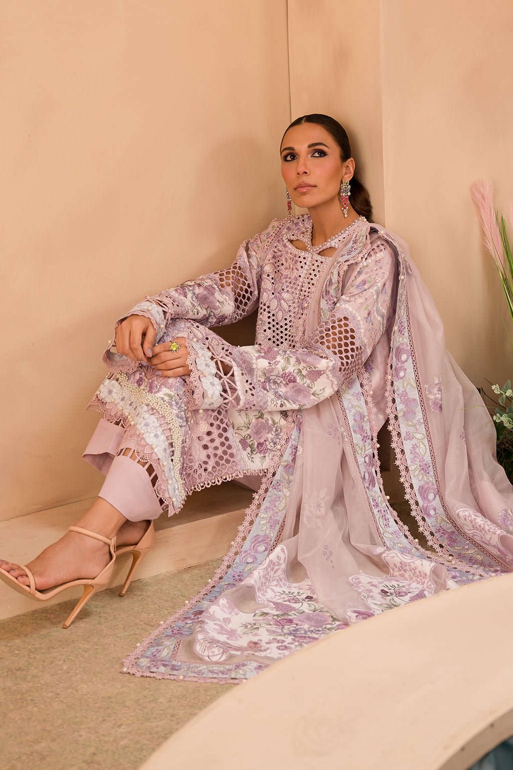 Afrozeh | The Pinted Grden Lawn 24 | Honeysuckle - Pakistani Clothes - Hoorain Designer Wear