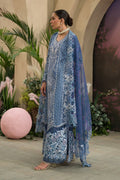 Afrozeh | The Pinted Grden Lawn 24 | Indigo Ink - Pakistani Clothes - Hoorain Designer Wear