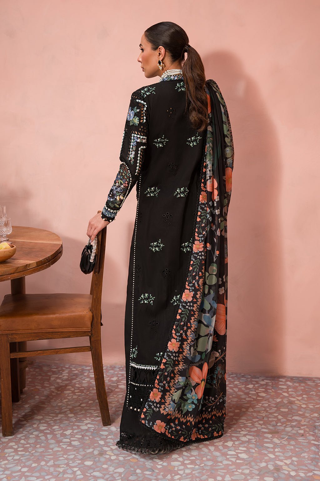 Afrozeh | The Pinted Grden Lawn 24 | Midnight Muse - Pakistani Clothes - Hoorain Designer Wear