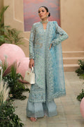 Afrozeh | The Pinted Grden Lawn 24 | Serene Sapphire - Pakistani Clothes - Hoorain Designer Wear