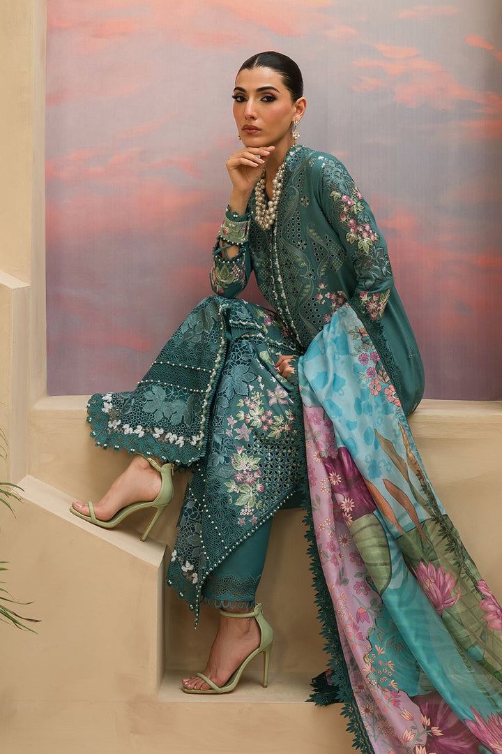 Afrozeh | The Pinted Grden Lawn 24 | Stellar Sage - Pakistani Clothes - Hoorain Designer Wear