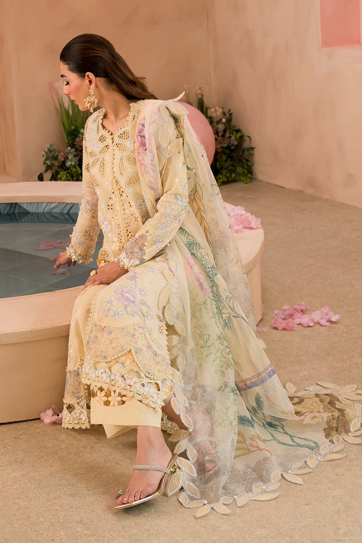 Afrozeh | The Pinted Grden Lawn 24 | Sweet Saffron - Pakistani Clothes - Hoorain Designer Wear