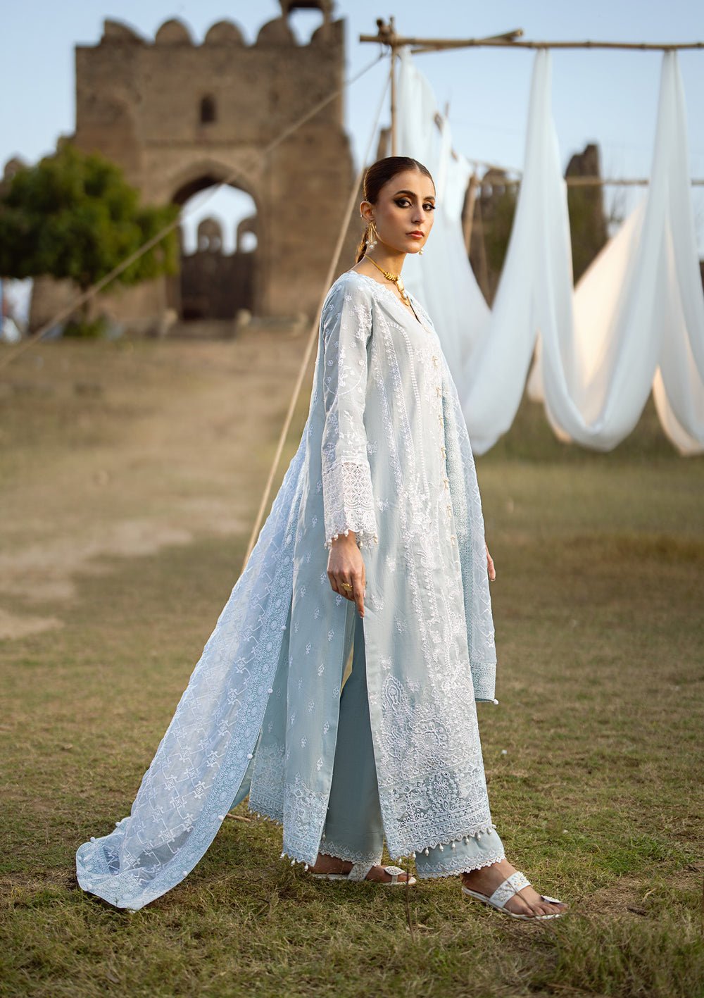 Aik Atelier | Pardes Lawn 24 | LOOK 05 - Pakistani Clothes - Hoorain Designer Wear