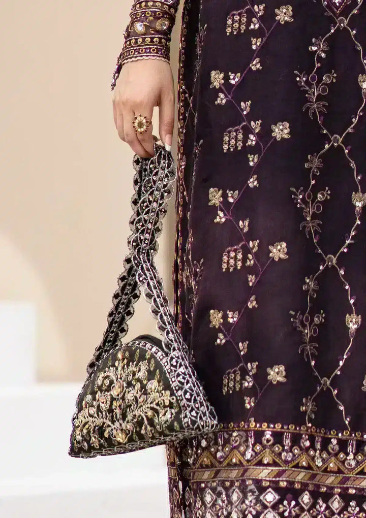 BLACK JAMAWAAR BAG - Hoorain Designer Wear - Pakistani Ladies Branded Stitched Clothes in United Kingdom, United states, CA and Australia