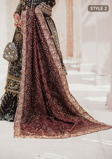 Aik Atelier | MAROON TUSSAR SILK CHUNRI SHAWL