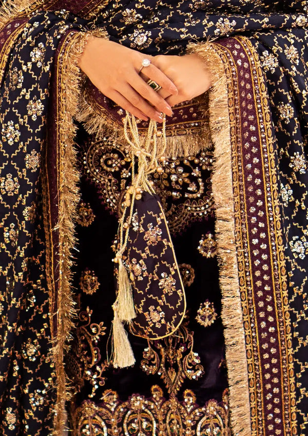PURPLE SILK POTLI - Hoorain Designer Wear - Pakistani Ladies Branded Stitched Clothes in United Kingdom, United states, CA and Australia