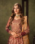 Ain | Aroosh Luxury Formals 24 | AR - 90 MAH - E - ROOH (Maroon) - Pakistani Clothes - Hoorain Designer Wear