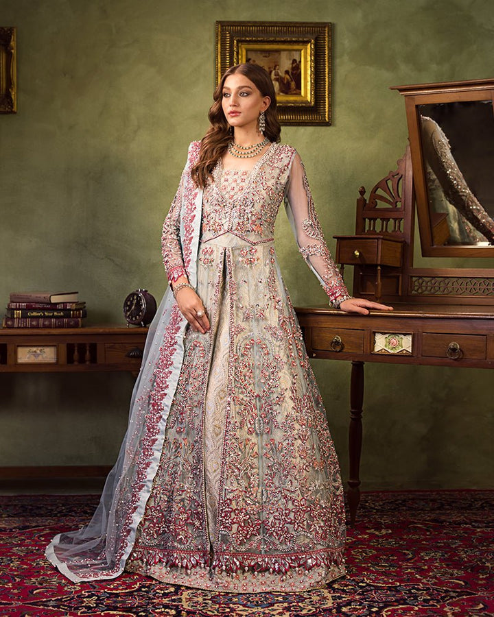 Ain | Aroosh Luxury Formals 24 | AR - 93 ALEESHA (Ice Grey) - Pakistani Clothes - Hoorain Designer Wear