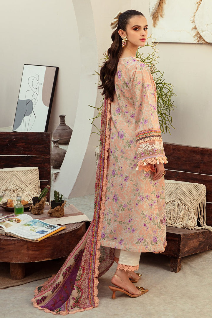 AJR Couture | Alif Affordable Lawn 24 | CORAL BLUSH - Pakistani Clothes - Hoorain Designer Wear