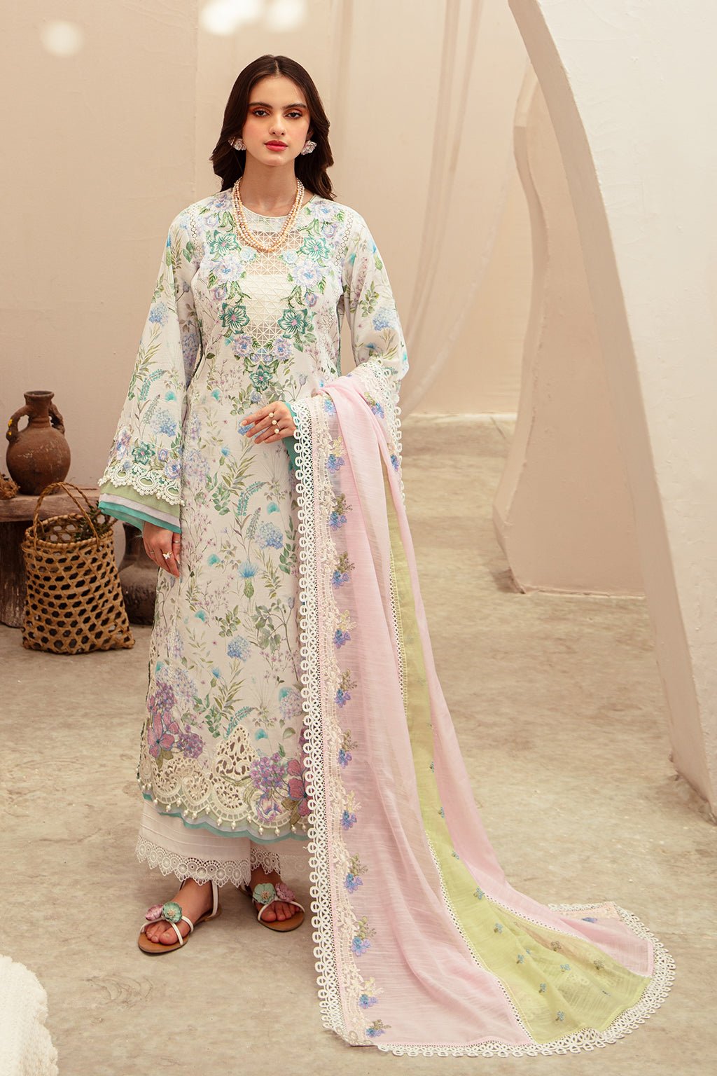 AJR Couture | Alif Affordable Lawn 24 | GLEAM - Pakistani Clothes - Hoorain Designer Wear