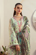 AJR Couture | Alif Affordable Lawn 24 | MINT MAGIC - Pakistani Clothes - Hoorain Designer Wear