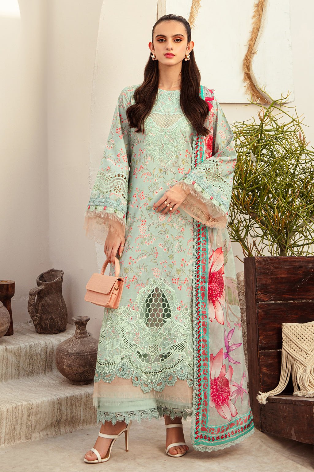 AJR Couture | Alif Affordable Lawn 24 | MISTY MORNING - Pakistani Clothes - Hoorain Designer Wear