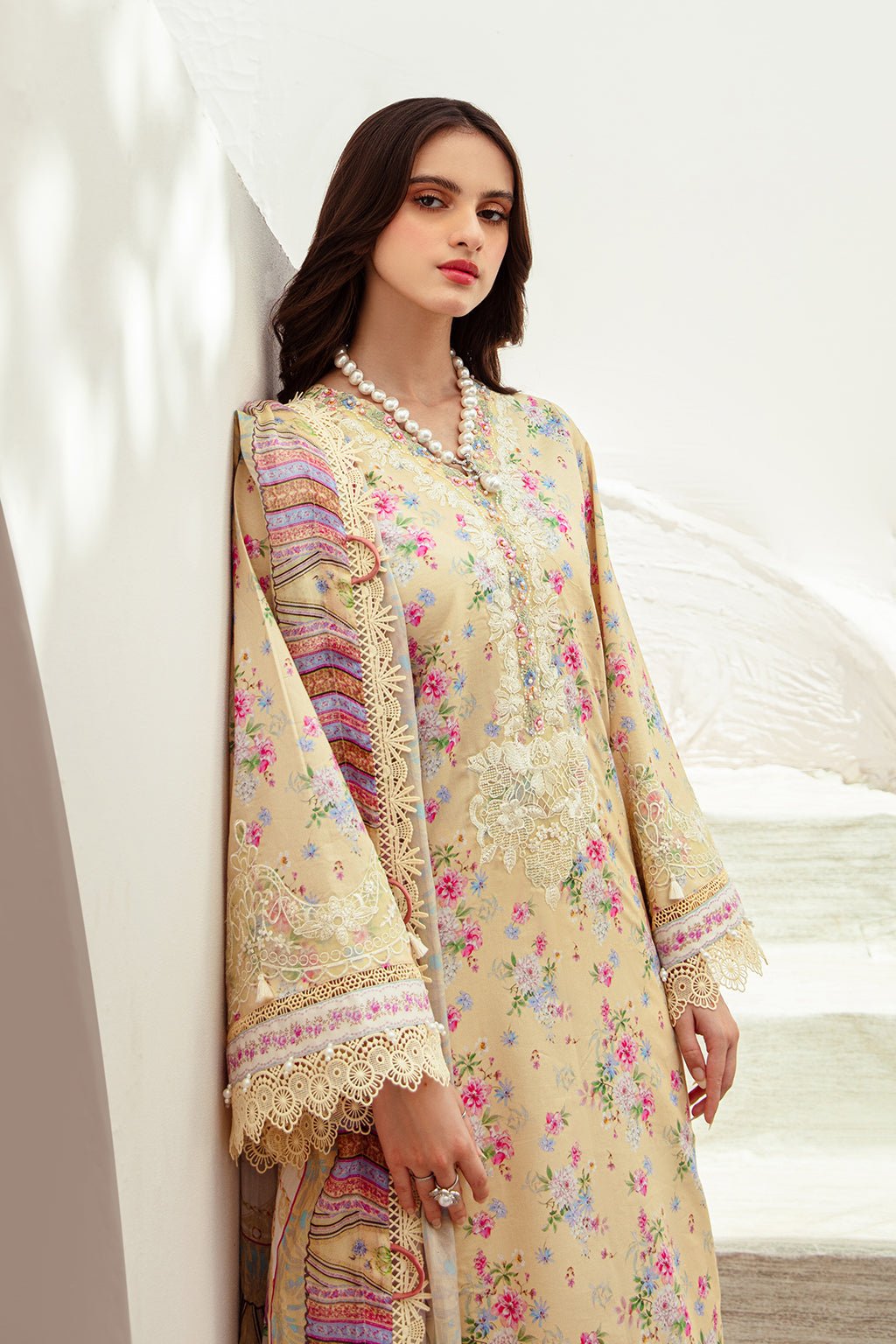 AJR Couture | Alif Affordable Lawn 24 | SUNNY DELIGHT - Pakistani Clothes - Hoorain Designer Wear