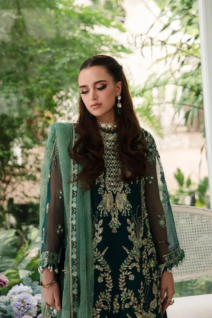 AJR Couture | Alif Luxury Wedding Formals 23 | Teal - Pakistani Clothes - Hoorain Designer Wear