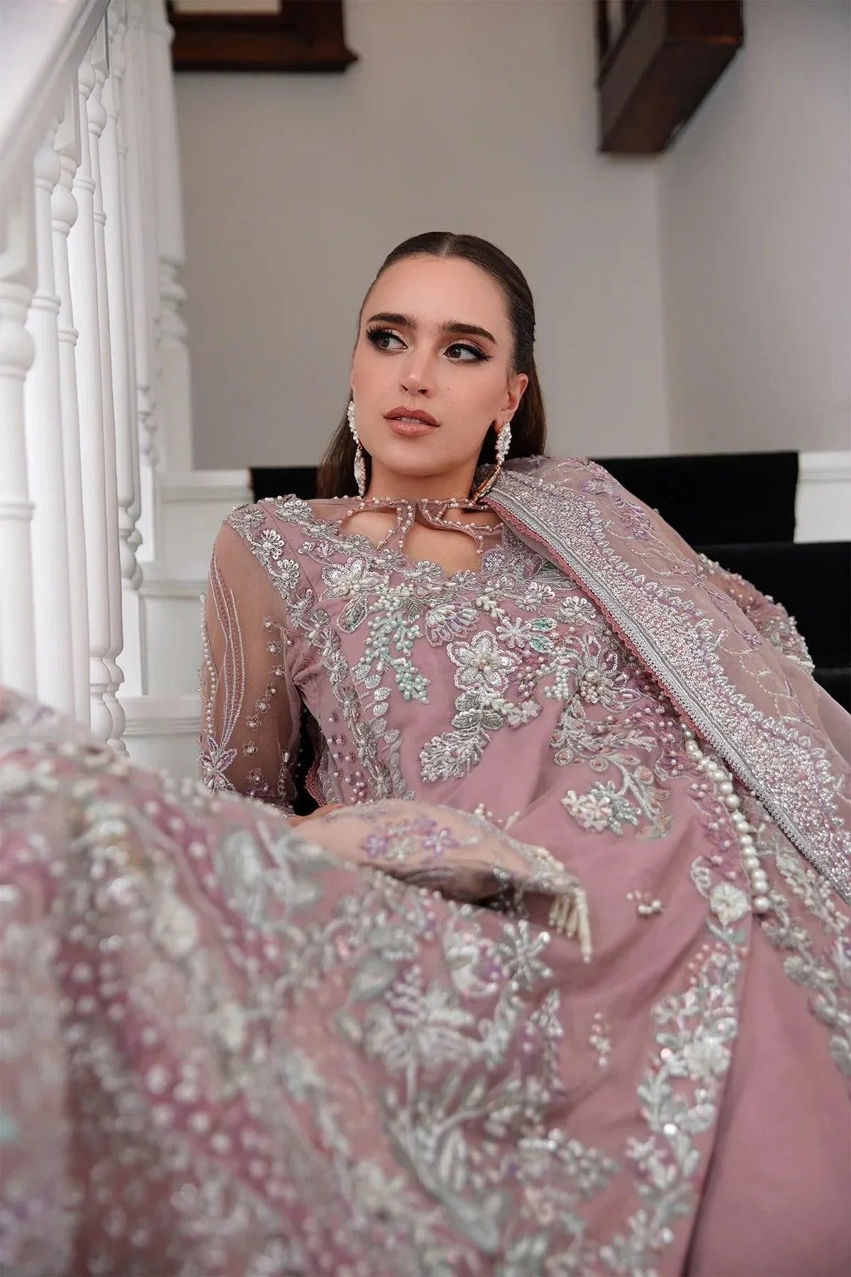 AJR Couture | Alif Luxury Wedding Formals 23 | Violet - Pakistani Clothes - Hoorain Designer Wear