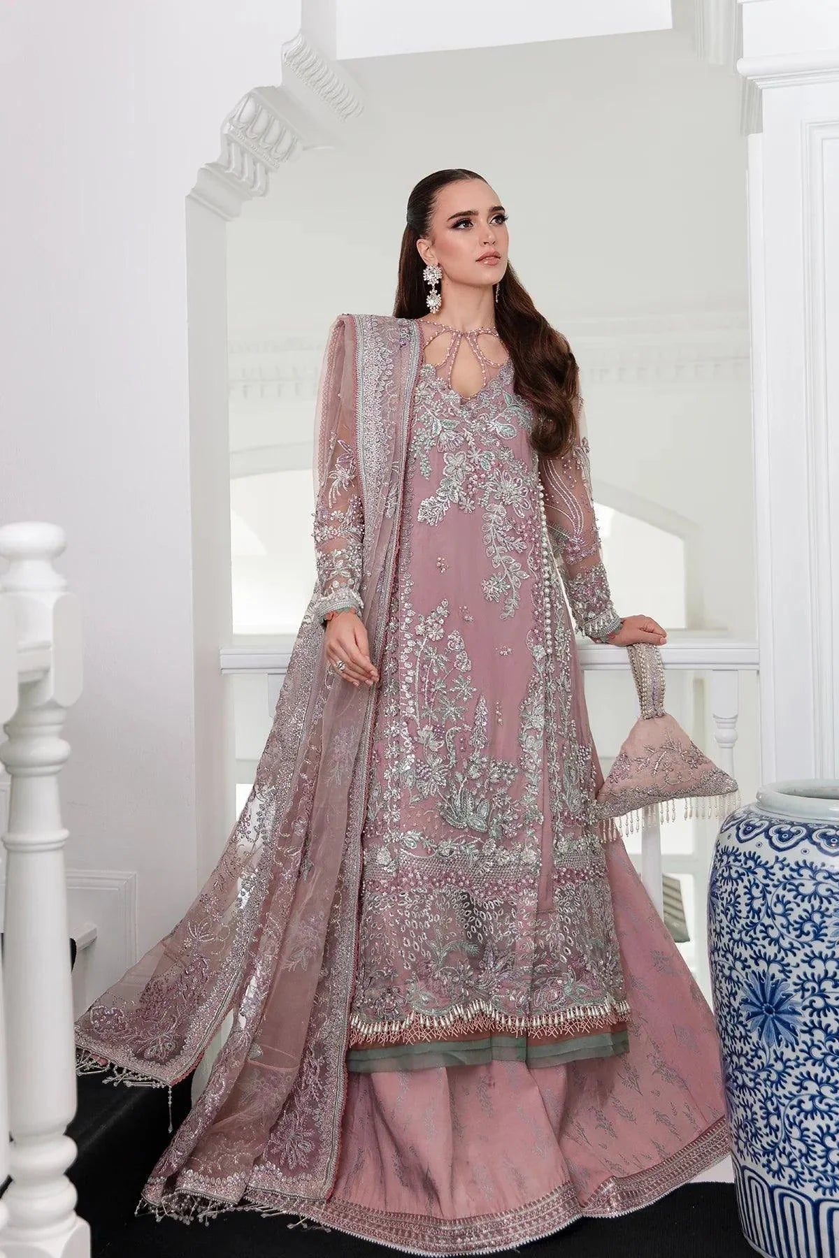 AJR Couture | Alif Luxury Wedding Formals 23 | Violet - Pakistani Clothes - Hoorain Designer Wear