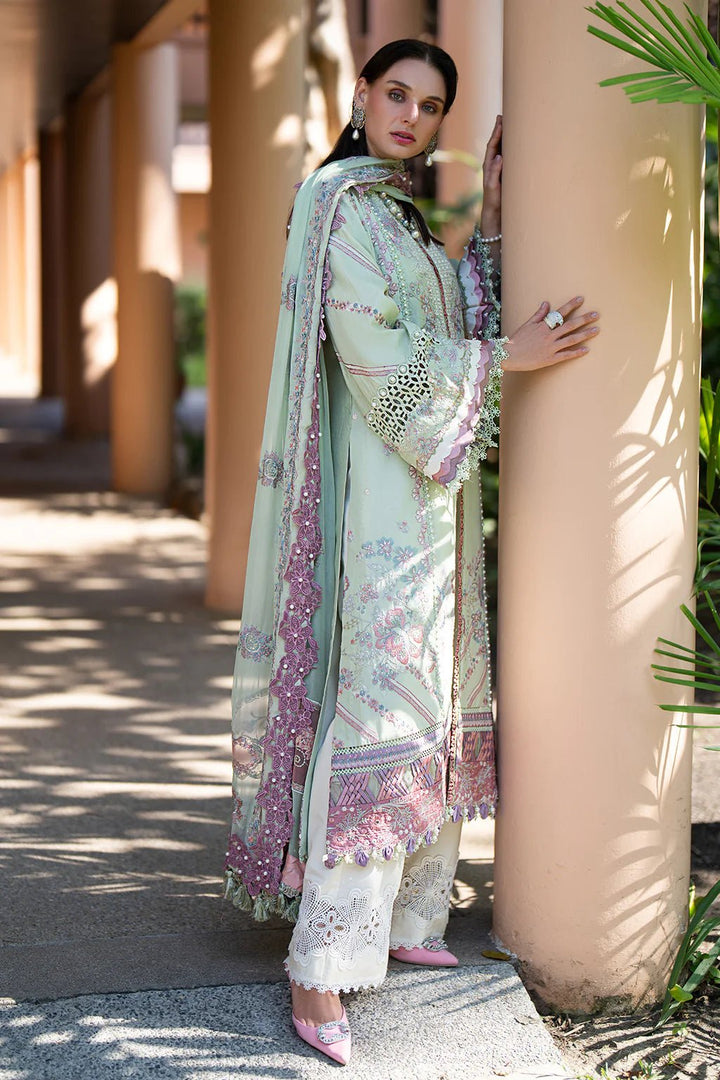 AJR Couture | Alif Signature Luxury Lawn 24 | Aura - Pakistani Clothes - Hoorain Designer Wear