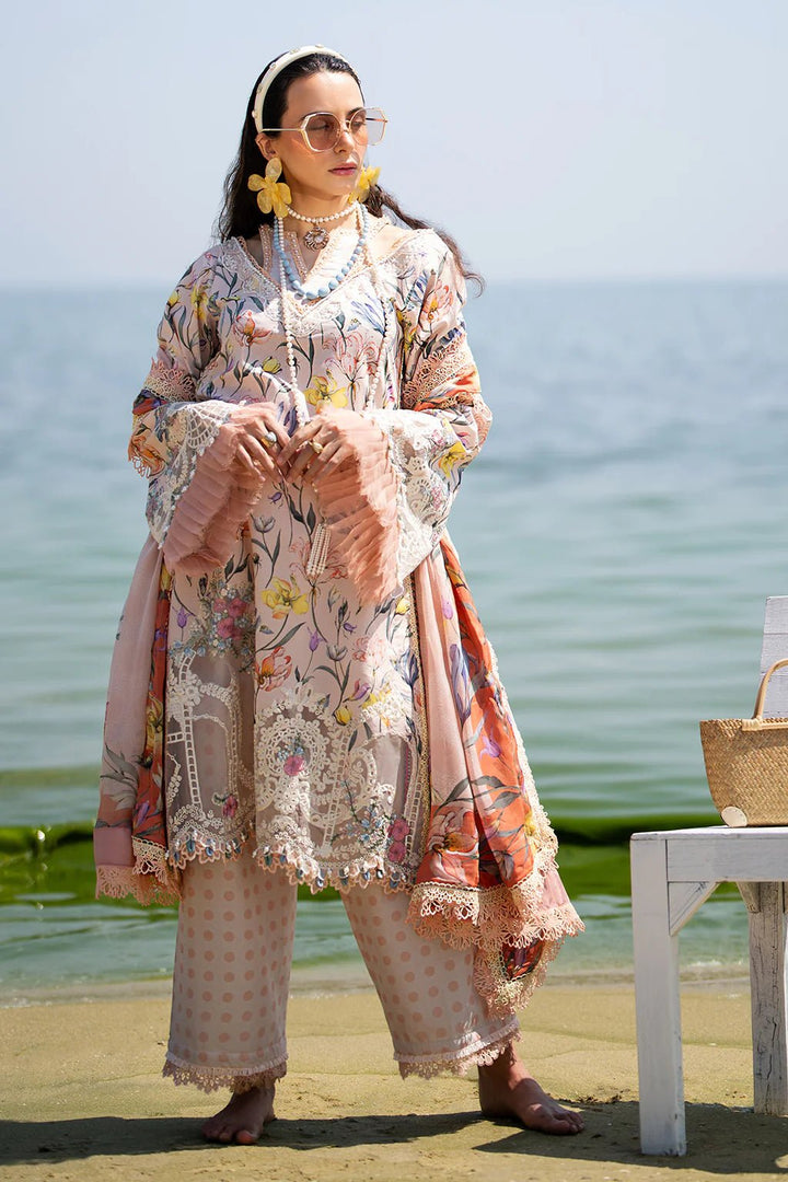 AJR Couture | Alif Signature Luxury Lawn 24 | Blooming - Pakistani Clothes - Hoorain Designer Wear