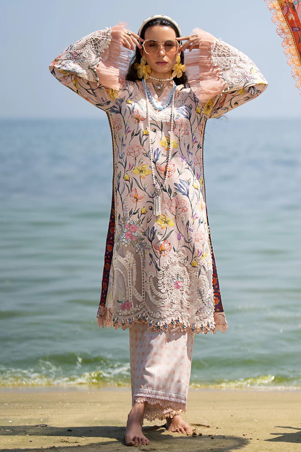 AJR Couture | Alif Signature Luxury Lawn 24 | Blooming - Pakistani Clothes - Hoorain Designer Wear