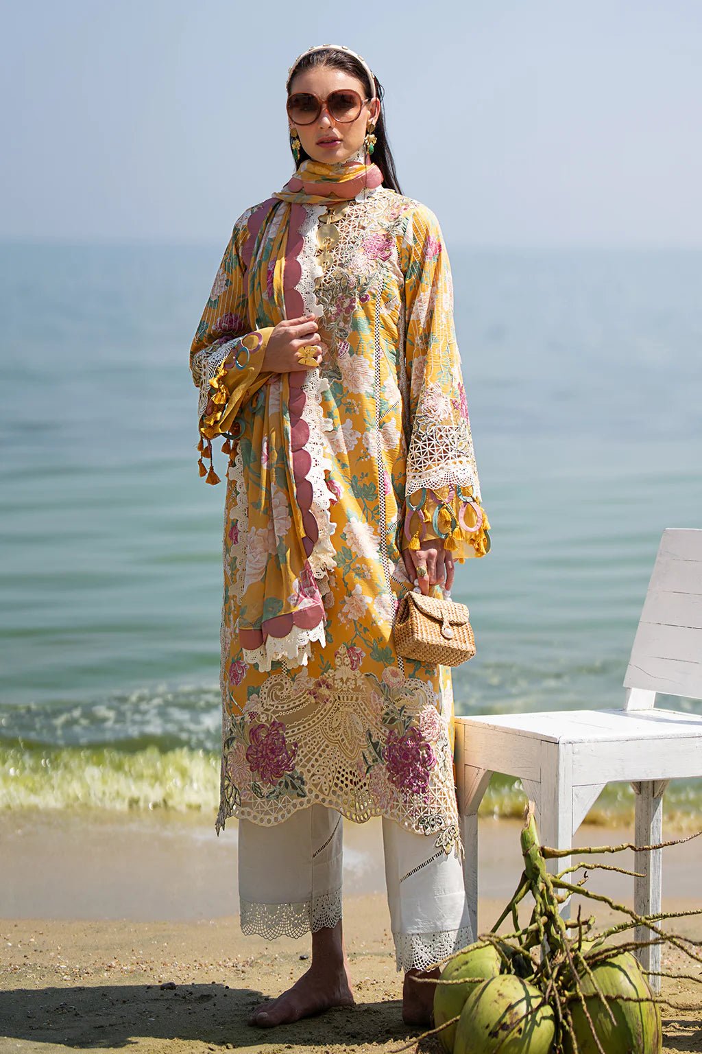 AJR Couture | Alif Signature Luxury Lawn 24 | Sunlit - Pakistani Clothes - Hoorain Designer Wear