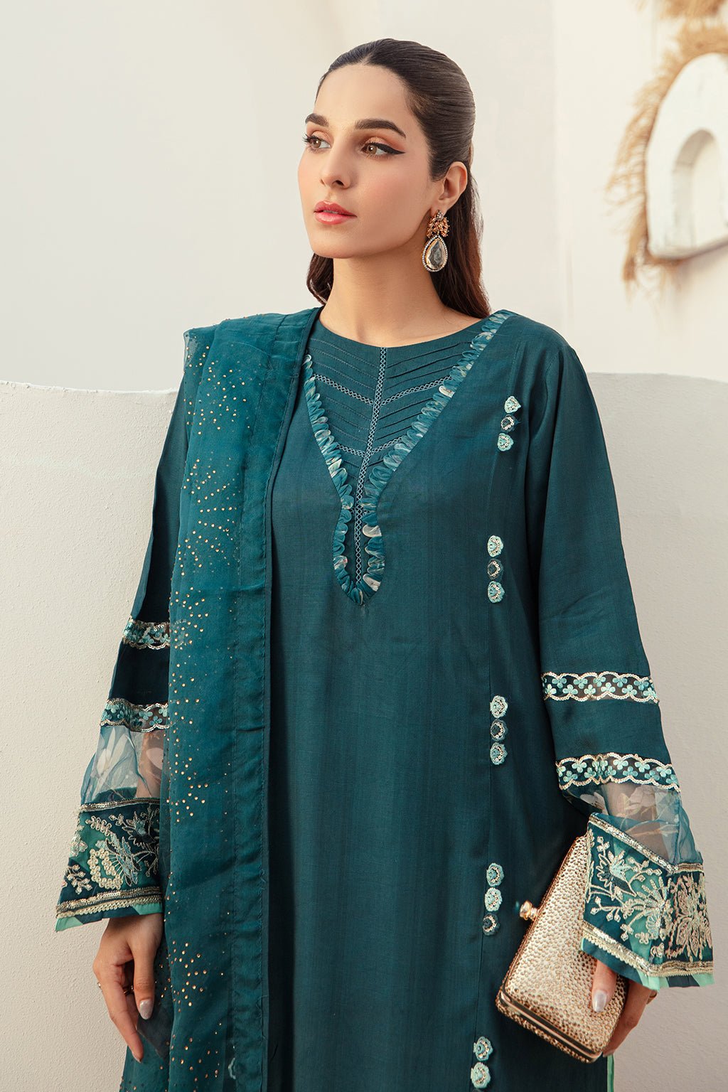 AJR Couture | Basic Pret 24 | SAPPHIRE SPLASH - Pakistani Clothes - Hoorain Designer Wear