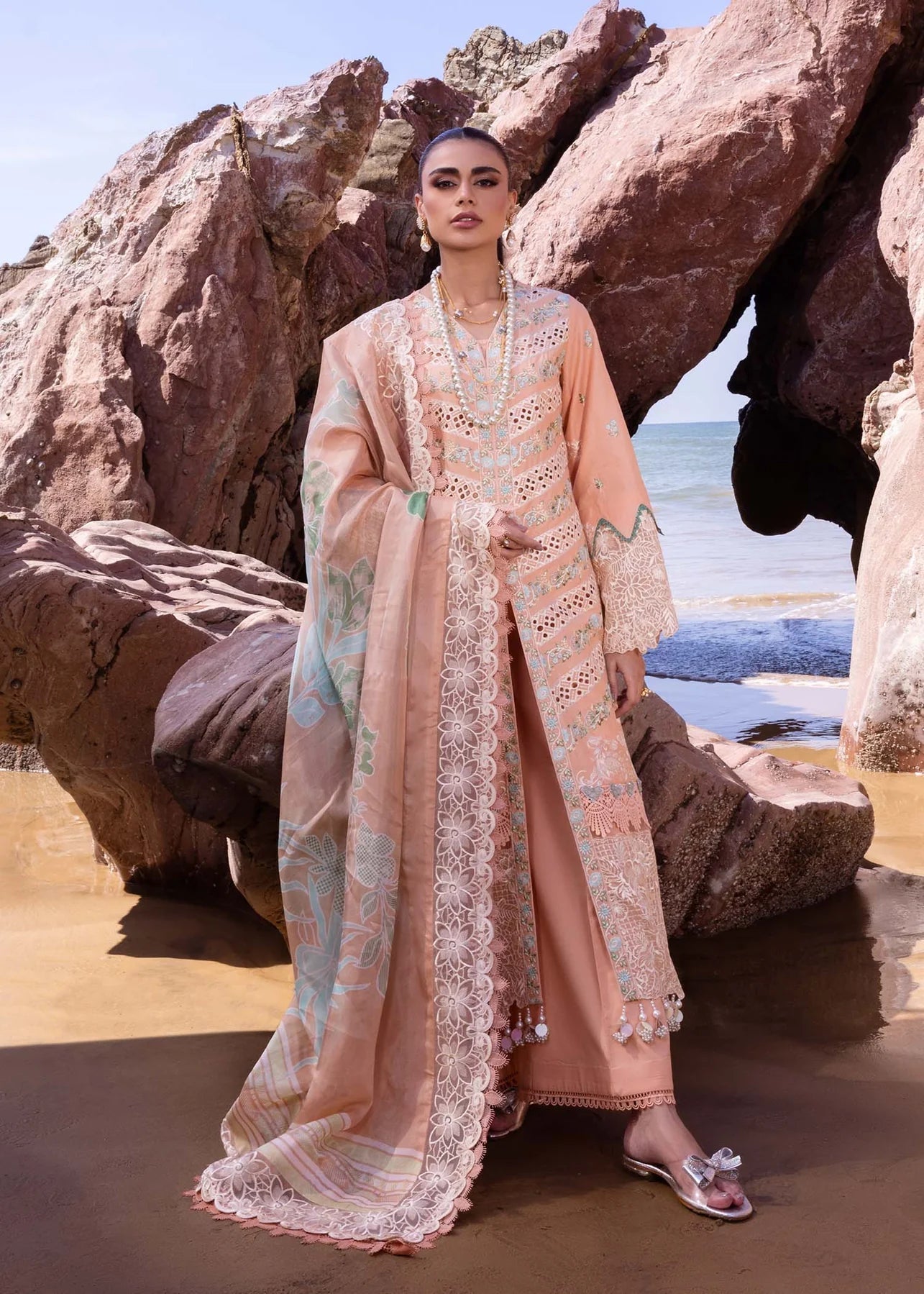 Akbar Aslam | Oasis Lawn 24 | Sweet Pea - Pakistani Clothes - Hoorain Designer Wear