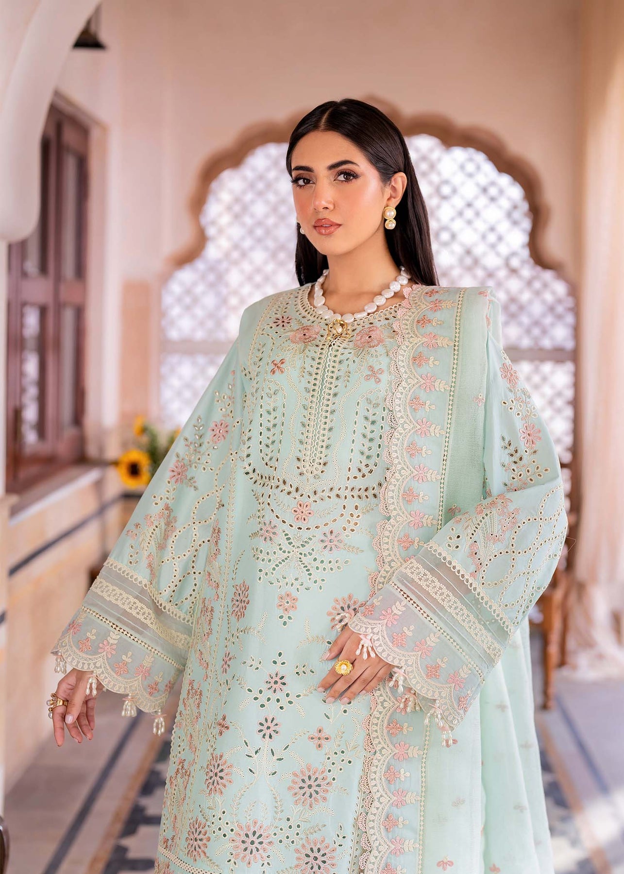 Akbaraslam | Hayat Luxury Lawn 24 | CRESCENT - Pakistani Clothes - Hoorain Designer Wear