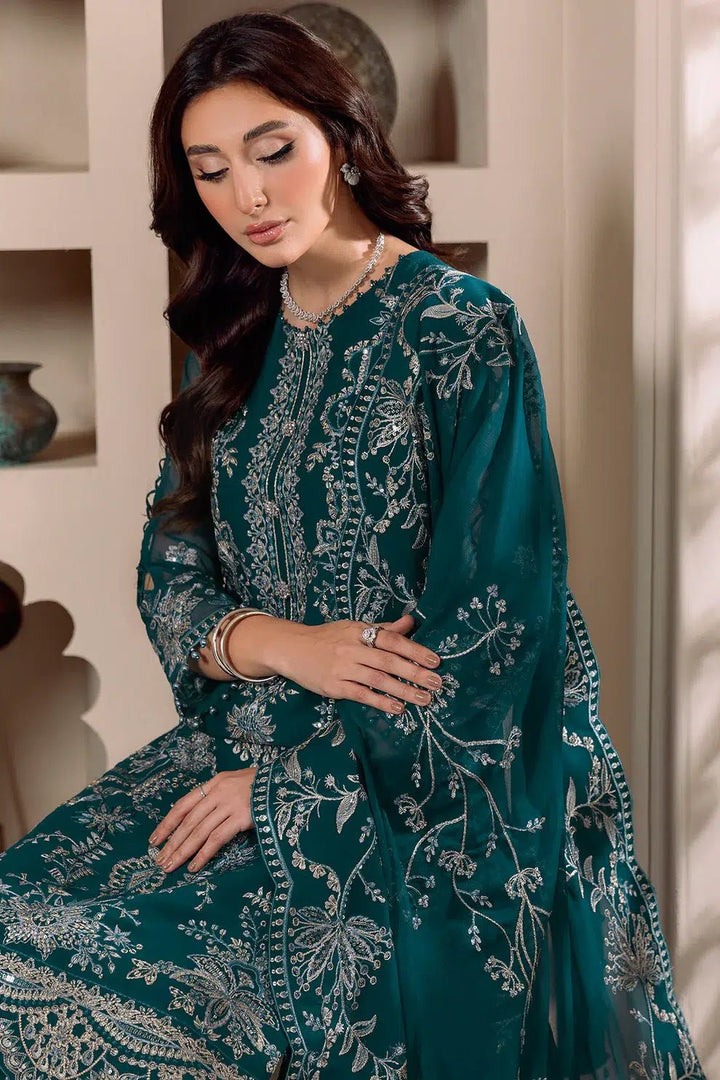 Alizeh | Dua Formals 23 | DUA - V01D02B - LYRA ( ZINC ) - Pakistani Clothes - Hoorain Designer Wear