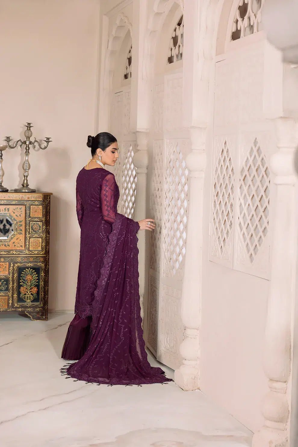 Alizeh | Dua Formals 23 | DUA - V01D03A - SYLVI ( PURPLE ) - Pakistani Clothes - Hoorain Designer Wear