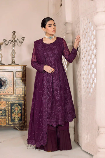 Alizeh | Dua Formals 23 | DUA - V01D03A - SYLVI ( PURPLE ) - Pakistani Clothes - Hoorain Designer Wear