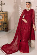 Alizeh | Dua Formals 23 | DUA - V01D03B - SYLVI ( RED ) - Pakistani Clothes - Hoorain Designer Wear