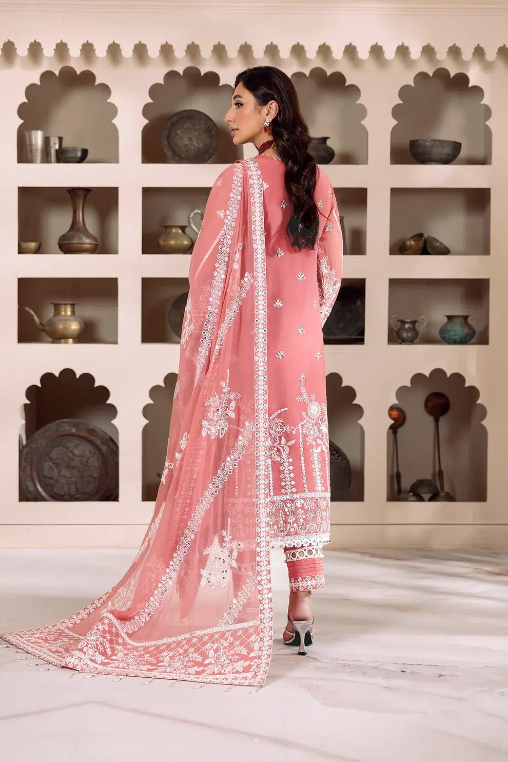 Alizeh | Dua Formals 23 | DUA - V01D04B - MEHRUNISA ( PINK ) - Pakistani Clothes - Hoorain Designer Wear