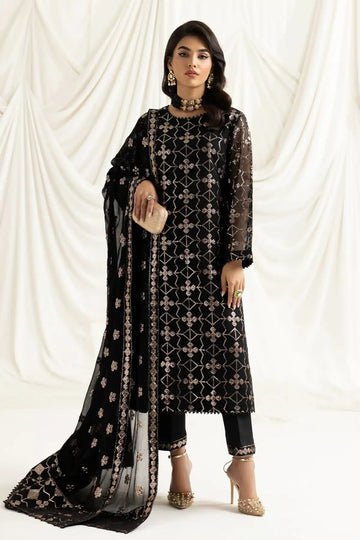 Alizeh | Dua Formals 23 | DUA - V02D04A - NAZIK(BLACK) - Pakistani Clothes - Hoorain Designer Wear